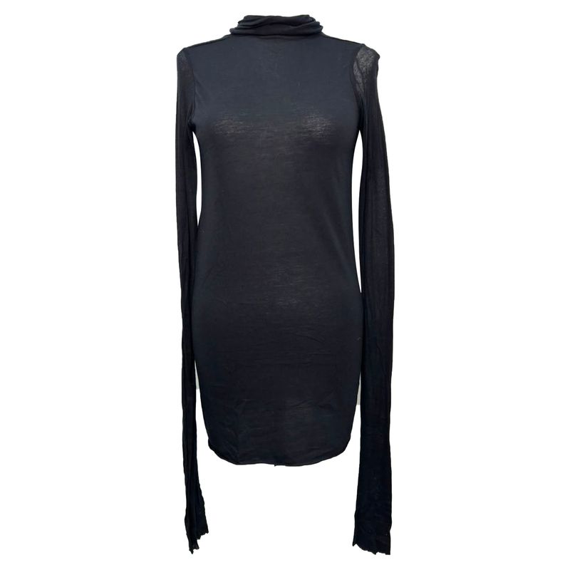 Rick Owens Turtleneck Sweater In Black Wool